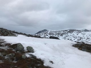 Obraz premium Traveling in the arctic, Norway Tromsø, Snow cold and solitude