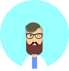 a man with a beard in a white coat vector image