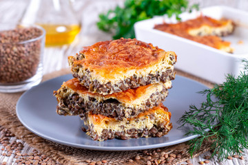 Lentil casserole with cheese