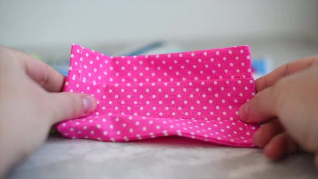 how to make a protective face mask at home from fabric, creating a markup pattern for sewing a mask, step-by-step instructions