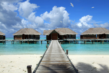 Bungalow dans les îles paradisiaques