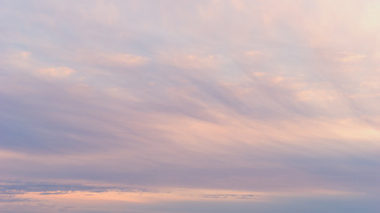 Naklejka na ściany i meble pink and blue sunrise cloudscape background texture