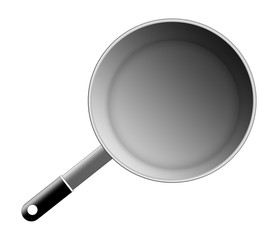 Omelet frying pan with handle - Illustration