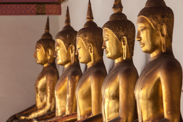 Golden buddha in wat pho temple Bangkok