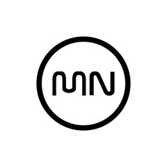 Initial MN letter Logo Design vector Template. Abstract Letter MN logo Design