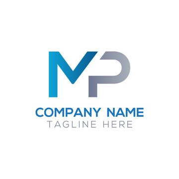 Initial MP letter Logo Design vector Template. Abstract Letter MP logo Design