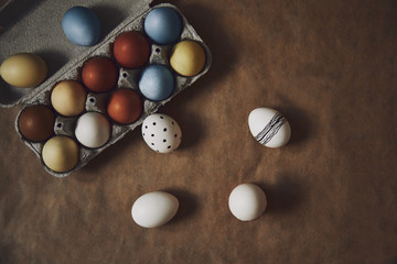 Preparing Easter egg for holiday. Happy Easter. Spring concept.	