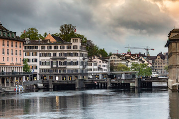 Fototapeta premium Zurich in Switzerland in early spring