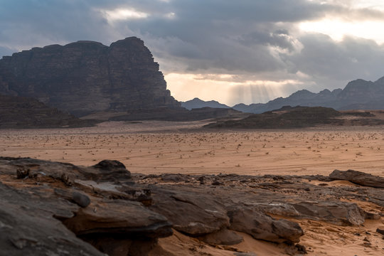 A series of photos from a jeep Safari in the Wadi Rum desert , Jordan.