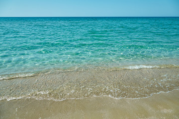 Fototapeta na wymiar sea blue clear water sand