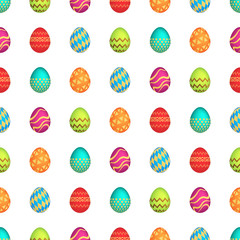 Seamless pattern with colorful Easter eggs
