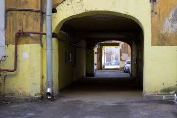 Traditional view in St. Petersburg - enfilade in the old houses