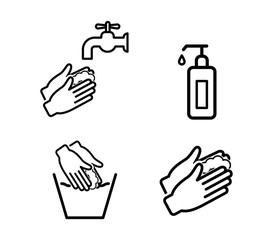 Hand wash icon vector illustration