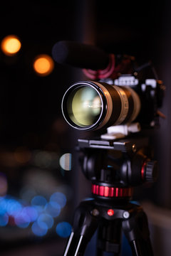 film production - reflection in the lens - interesting background