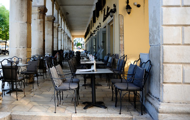 Empty Korfu street