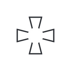 Choppers military amy cross. Stock Vector illustration isolated on white background.