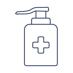 sanitizer bottle with soap, line style icon