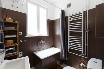 Stylish bathroom interior in luxury apartment