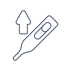 medical instrument thermometer, line style icon