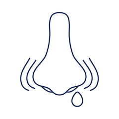 nasal mucus, line style icon