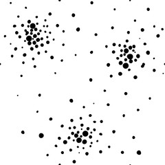 Abstract black and white seamless pattern