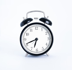 table clock isolated on a white