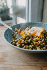 Portuguese Eggs and peas dish