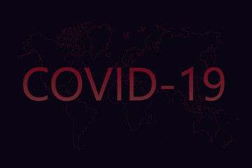 Outbreak Pandemic Covid-19. Concept of world map