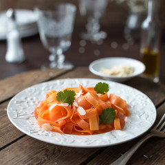 Raw Carrot Pasta Salad