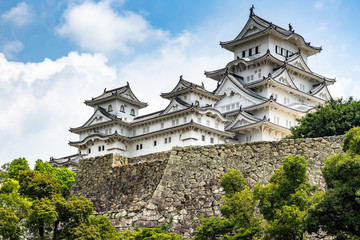 View of Himeji Castle, considered as Japan's most spectacular castle and popular tourist destination