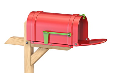 Empty mailbox with flag down 3D