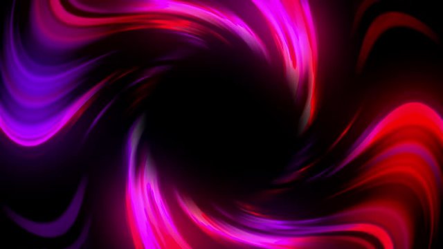 Seamless loop of interstellar travel through a blue and red wormhole filled with stars. Space journey through time continuum. Warp in science fiction black hole vortex hyperspace tunnel