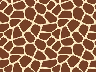 Deurstickers Dierenhuid Giraffe naadloze patroon huid print ontwerp. Wilde dieren verbergen kunstwerk achtergrond. vector illustratie