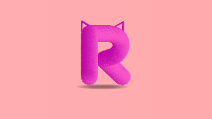 3d alphabet letter R with attractive colors