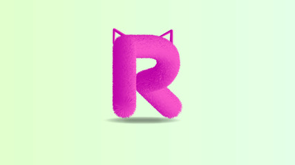 3d alphabet letter R with attractive colors