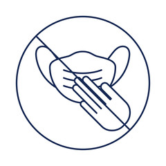 medical mask, line style icon