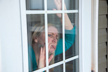 person stuck inside during lock down