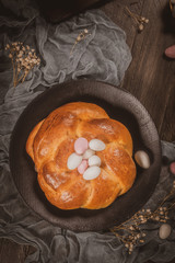 Easter folar with sugar almonds