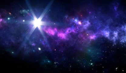 black hole, science fiction wallpaper. Beauty of deep space. Colorful graphics for background, like...