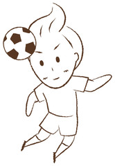 Boy playing football 