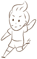 Boy playing football 