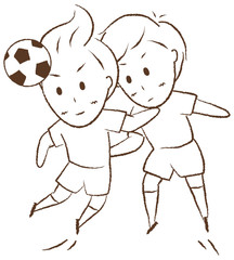 Boy playing football 