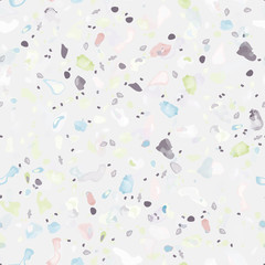 Terrazzo Texture Vector. Flooring Seamless Pattern