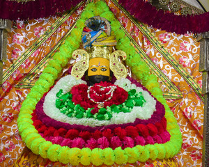 Statue of the world famous Khatu Shyam temple of India