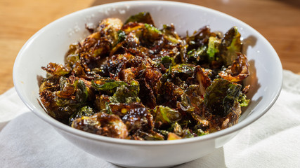 Fried brussel sprouts appetizer