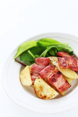 bacon and potato stir fried for comfort food