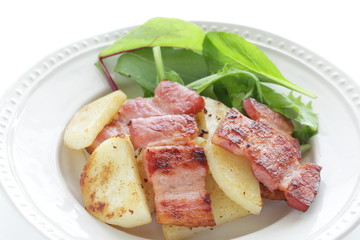 bacon and potato stir fried for comfort food