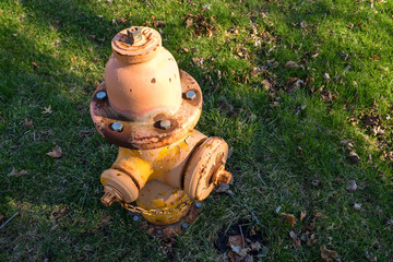 Closeup of weathered fire hydrant
