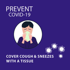Covid-19 Coronavirus concept inscription typography design logo. World Health organization WHO introduced new official name for Coronavirus disease named COVID-19, dangerous virus vector illustration