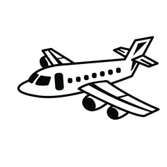 airplane flat design illustration